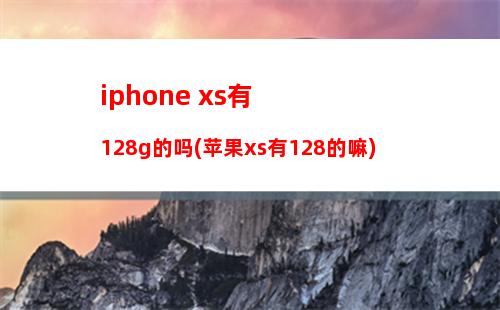 iphone xs有128g的吗(苹果xs有128的嘛)